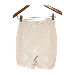 Vintage Vanity Fair XL White Stretch Girdle 60s Floral Lace Garter Stays USA